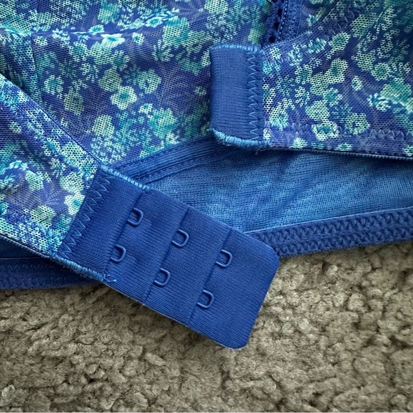 Arizona Body Bralette Mesh Acid Lime Floral Garden Blue Size S - Picture 8 of 11